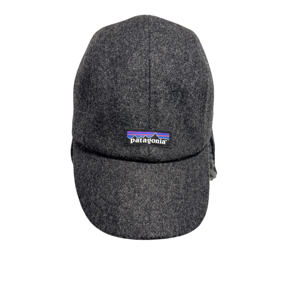 Patagonia Recycled Wool Ear Flap Cap Sherpa Cap M Gray Outdoor Winter